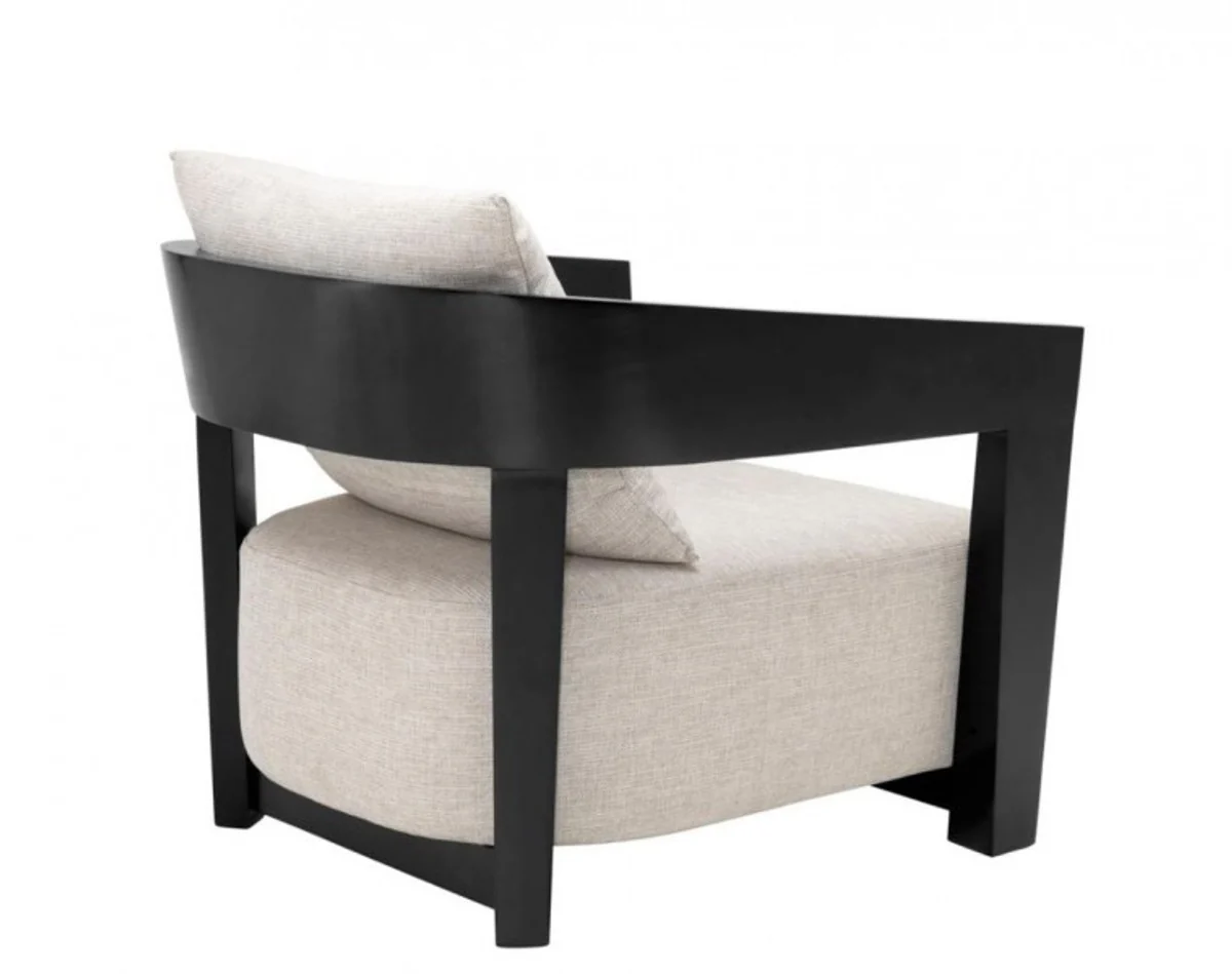 Casa Padrino luxury art deco mahogany armchair black - Luxury Hotel Furniture