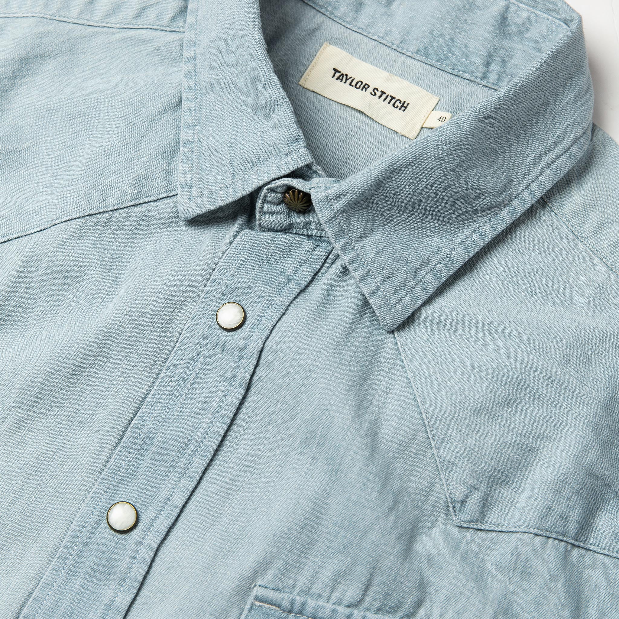 The Western Shirt in Washed Denim