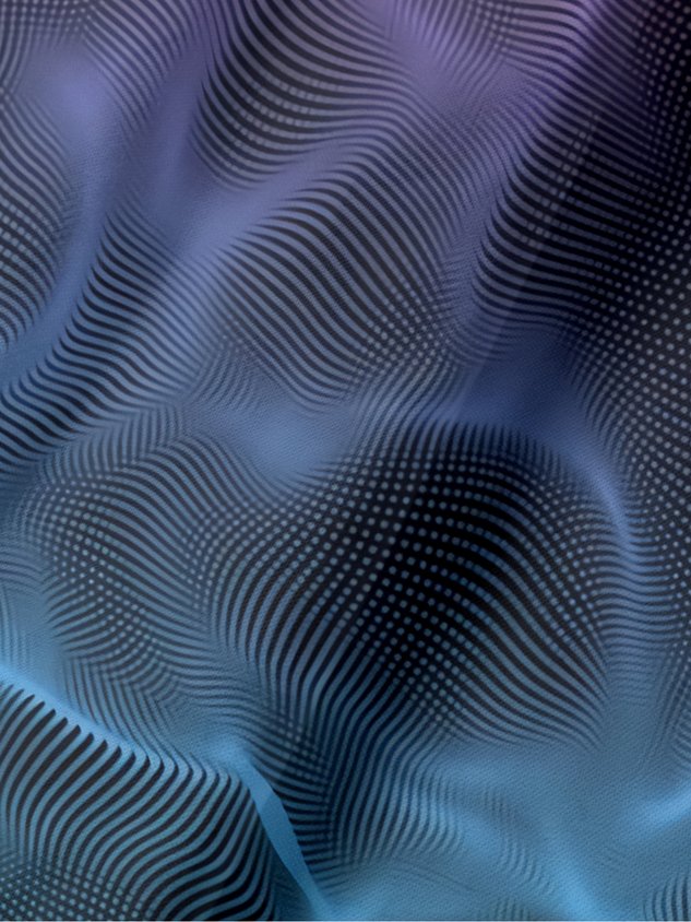 Gradient 3D Abstract Polka Dot Short Sleeve Polo Shirt