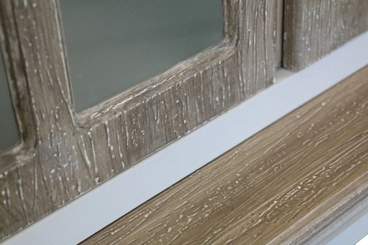 Casa Padrino Country Style Showcase White / Brown 89 x 40 x H. 195 cm - Country Style Furniture