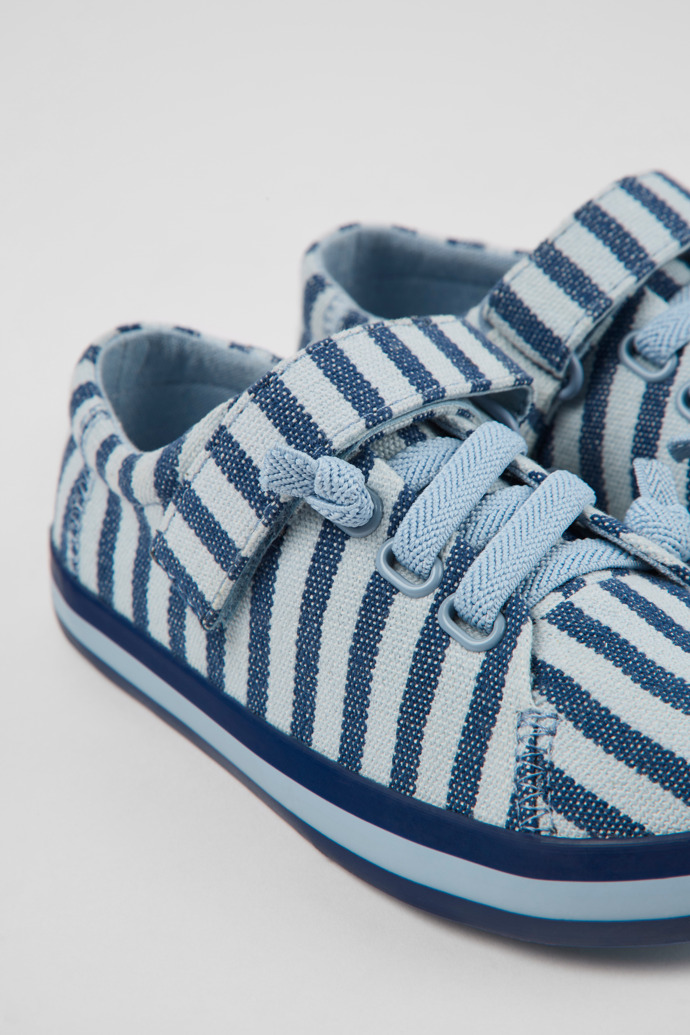 Peu Rambla Blue recycled cotton shoes for boys