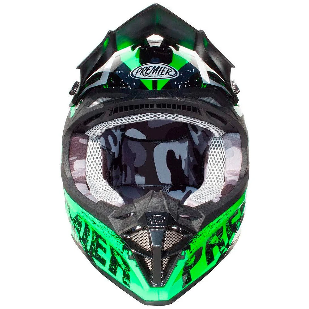 CASCO CROSS / ENDURO PREMIER EXIGE ZX7 NEGRO / VERDE