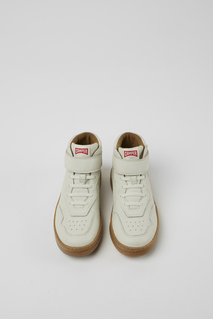 Runner White non-dyed leather sneakers