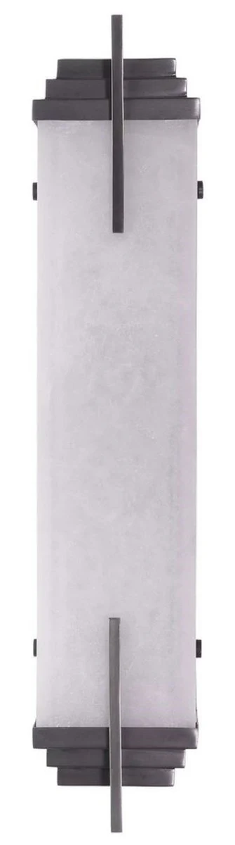 Casa Padrino lámpara de pared de lujo bronce / alabastro 10,5 x 8,5 x A. 51 cm - Lámpara de pared con pantalla de alabastro - Luces de Lujo