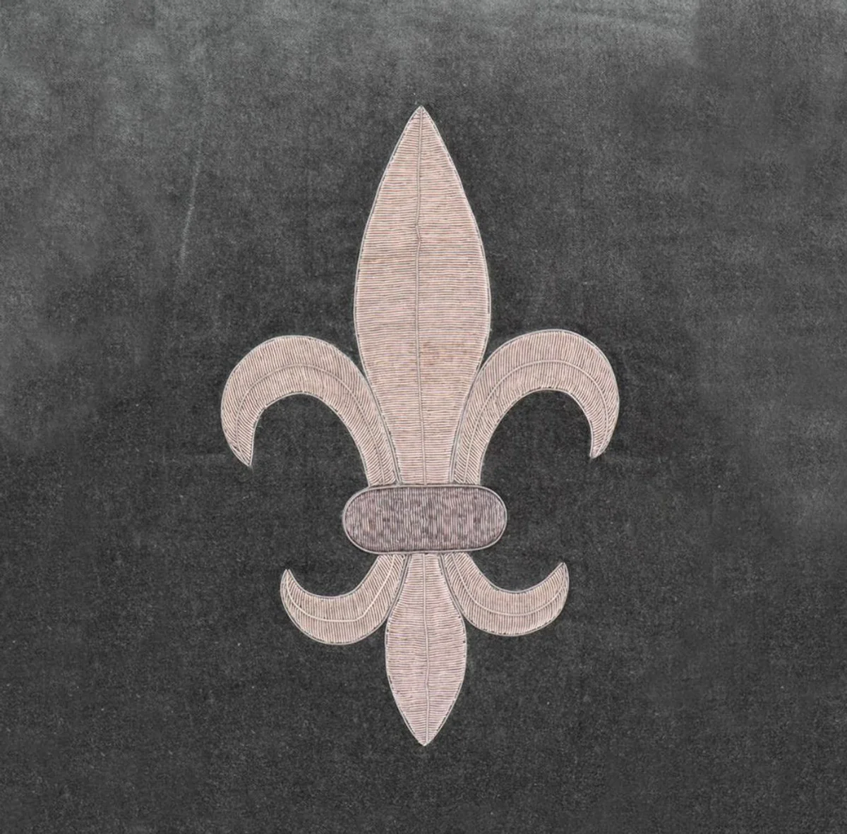 Casa Padrino coj¨ªn de estar gris / plata 50 x 50 cm - almohada de lujo