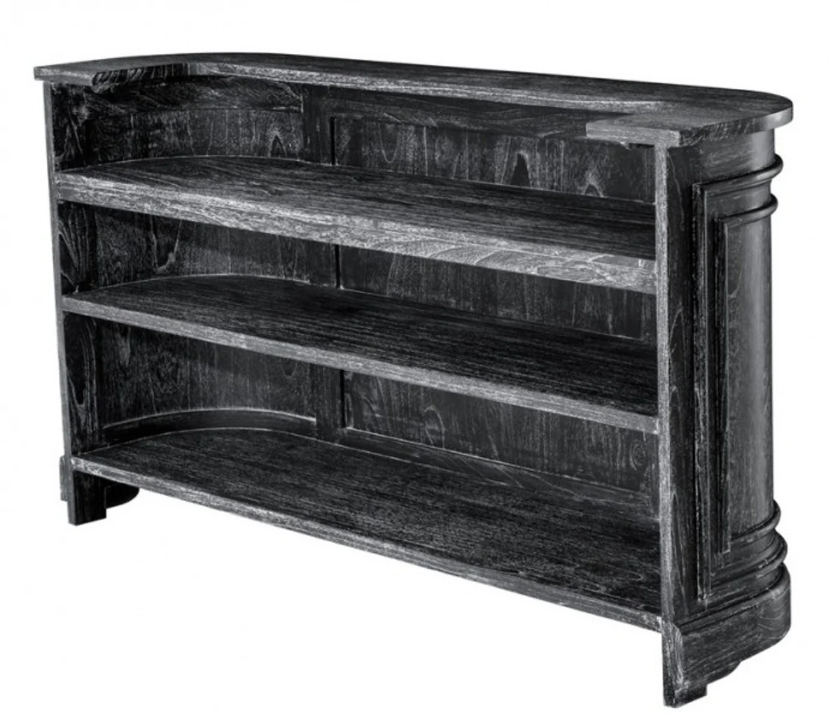 Casa Padrino Vintagelook counters cabinet 190 cm Counter Black Washed Antique style - counter Shop furnishing