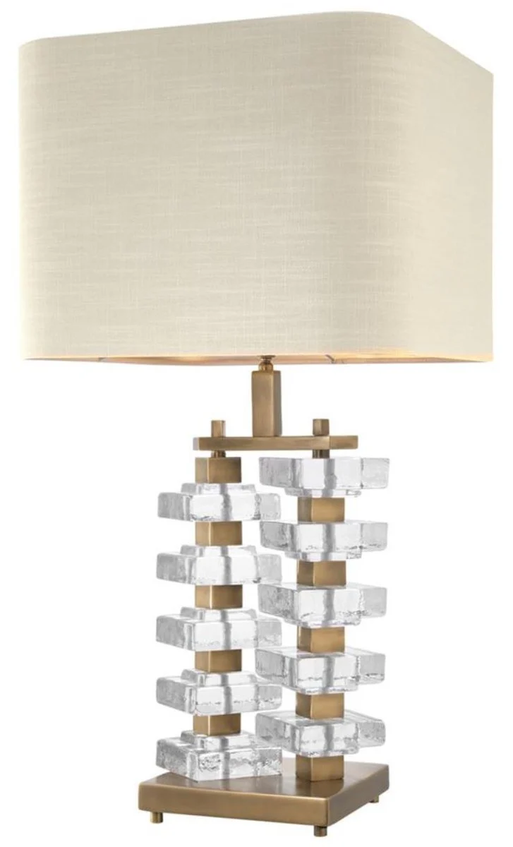 Casa Padrino lámpara de mesa con pantalla natural 27 x 40 x H. 77 cm - Muebles de Hotel y Restaurante de Lujo