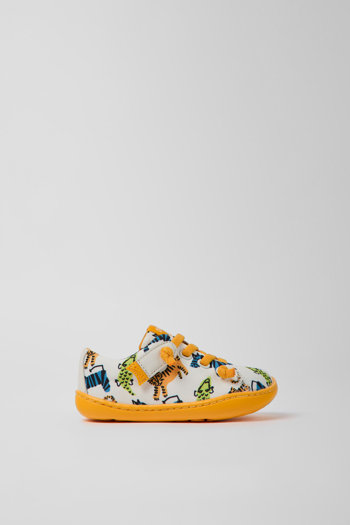 Peu Multicolored fabric and leather shoes for children