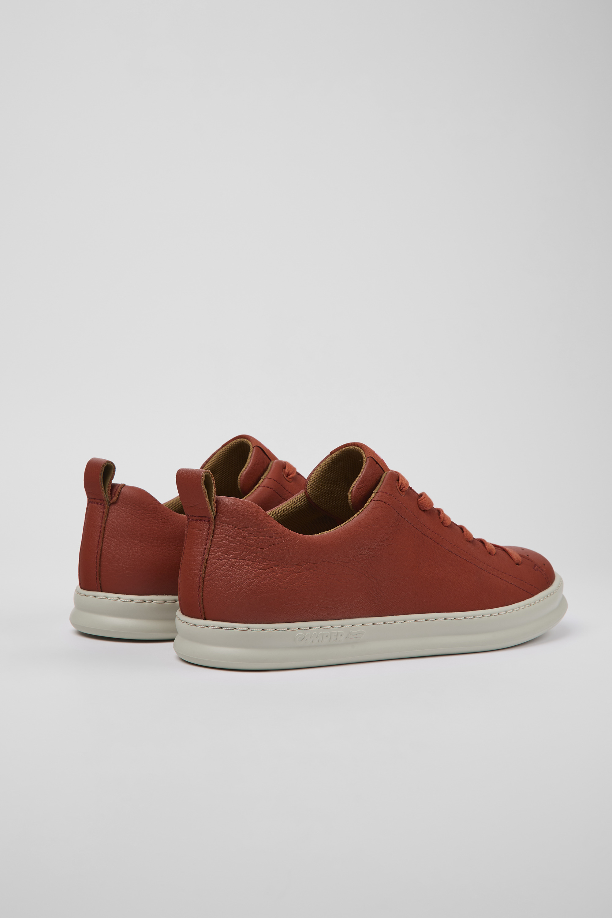 Runner - Red leather sneakers for men