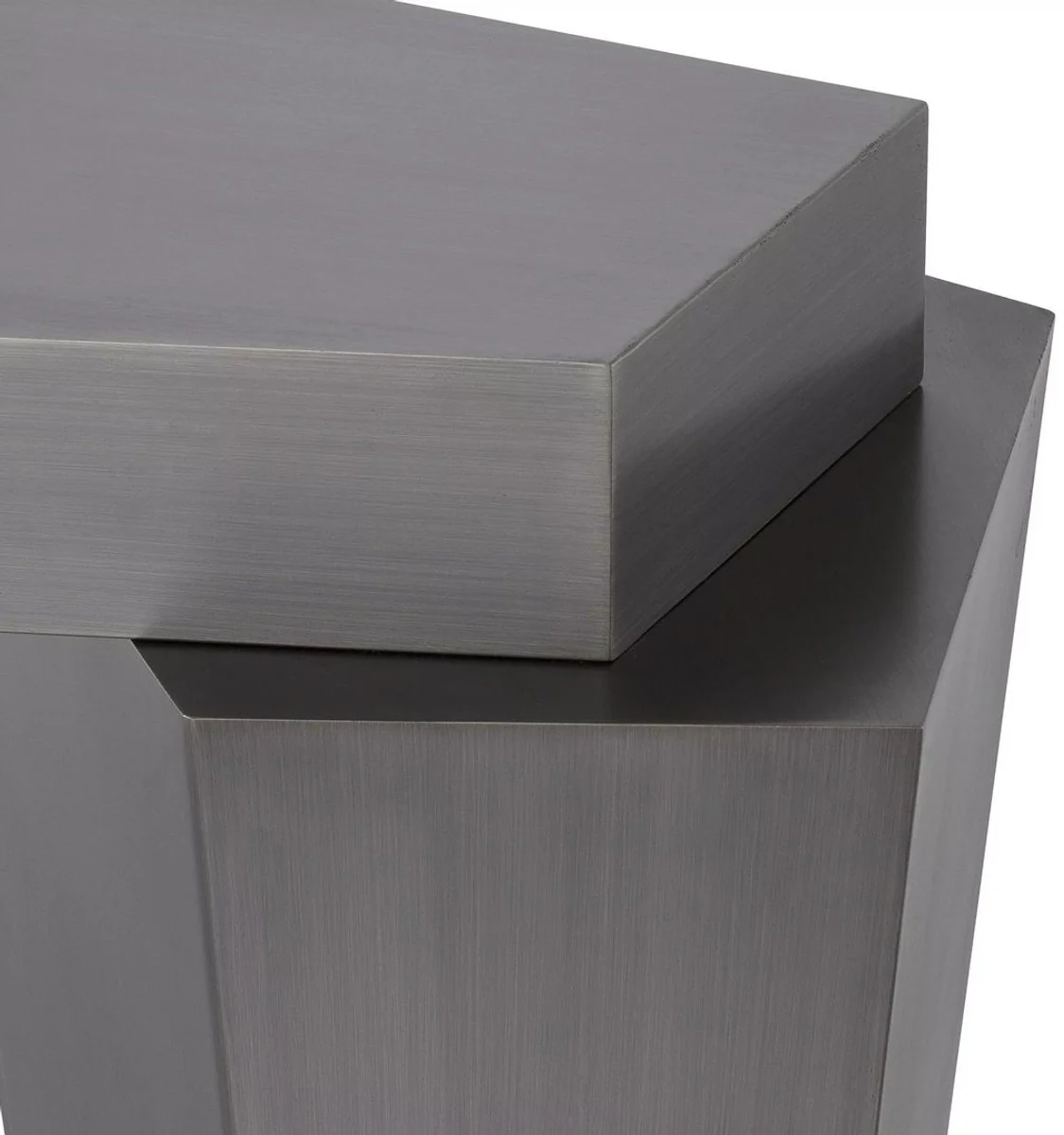 Casa Padrino mesa de centro de dise?o gris 72 x 50 x A. 60 cm - Mesa de sal¨®n con acabado cepillado - Muebles de Sal¨®n - Calidad de Lujo