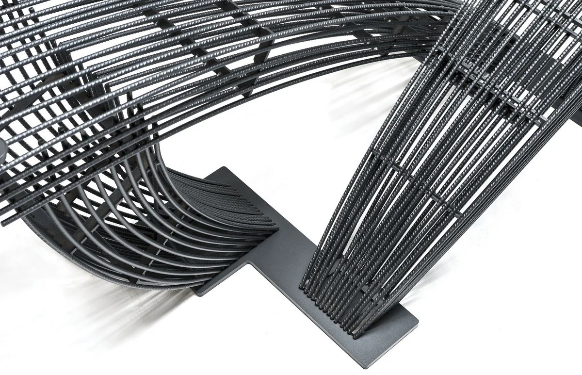 Casa Padrino Mesa de Comedor de Lujo con Tapa de Vidrio Gris - Varios Tama?os - Hecho en Italia