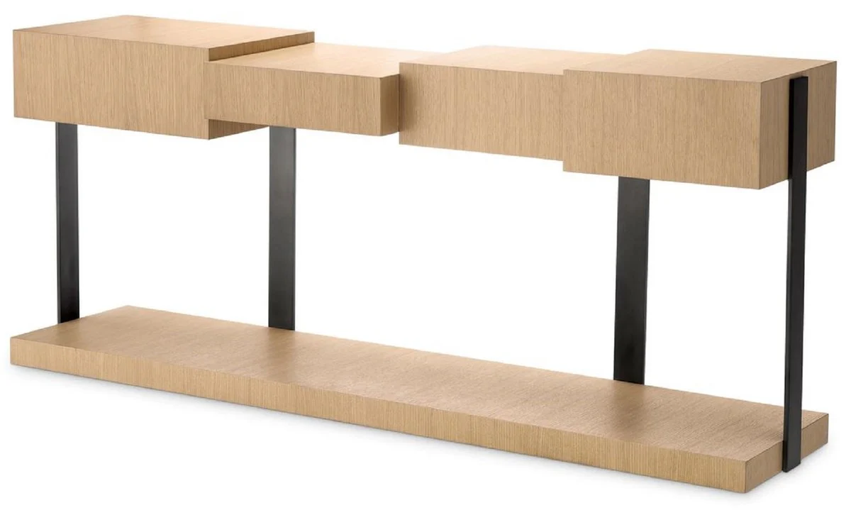 Casa Padrino consola de dise?o de lujo natural / bronce 180 x 42,5 x A. 76,5 cm - Consola rectangular - Muebles de sal¨®n - Muebles de lujo - Muebles de dise?o