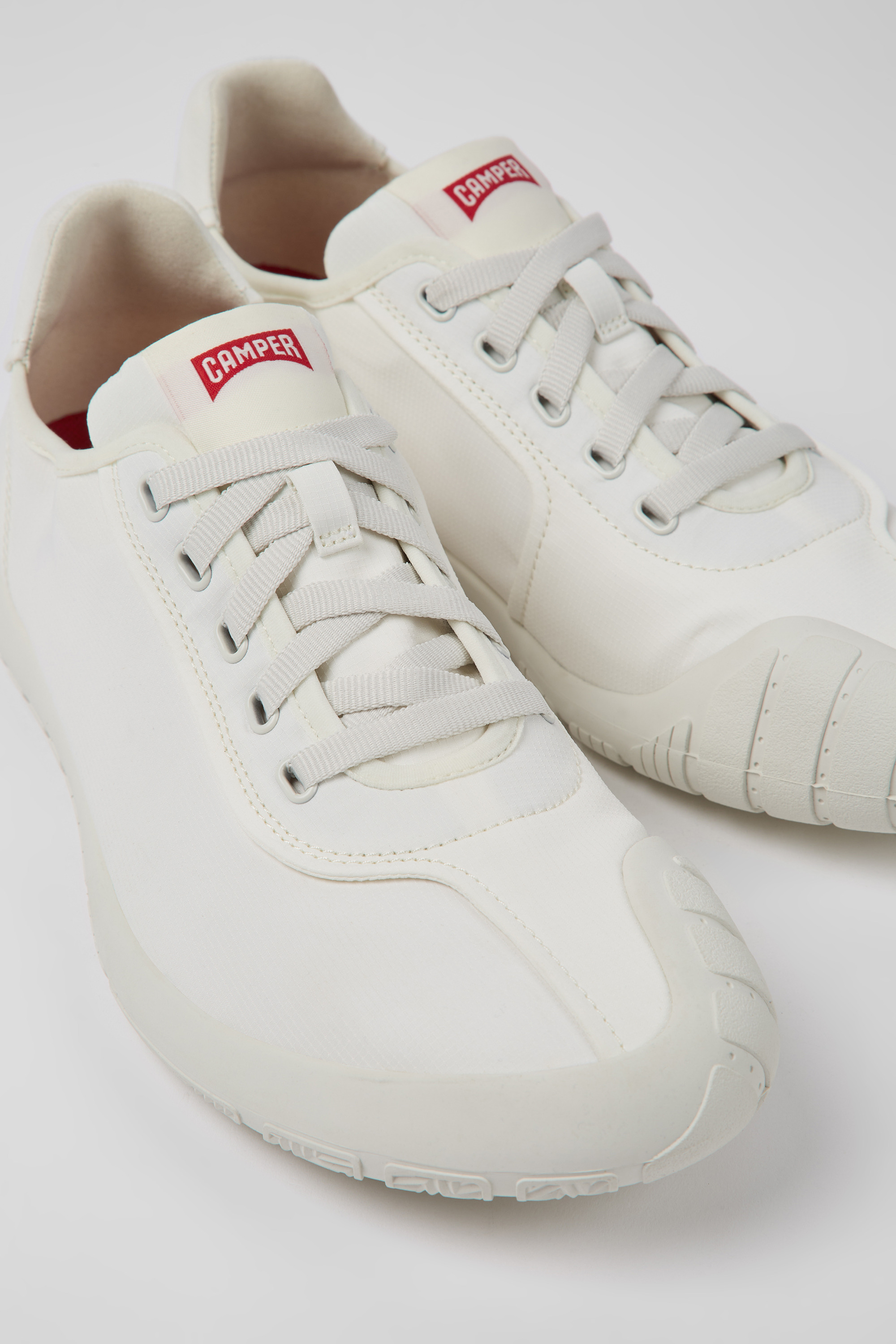 Path - White textile sneakers for men