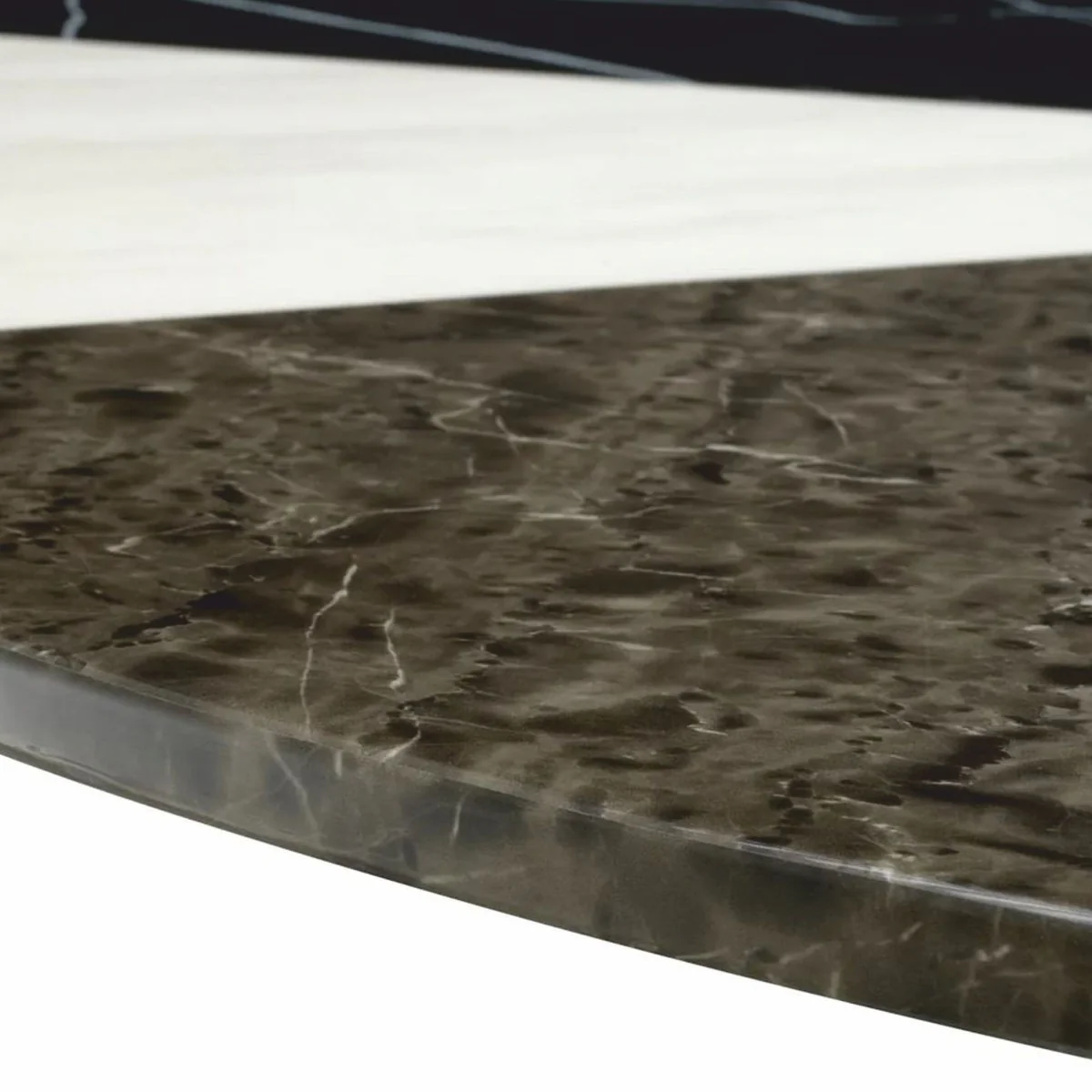 Casa Padrino mesa de comedor de lujo con tapa de m¨¢rmol artificial ? 120 cm - Muebles de comedor