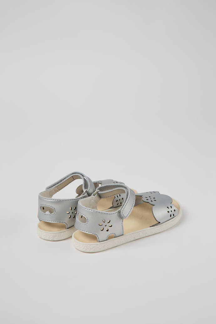 Miko Silver leather sandals for girl