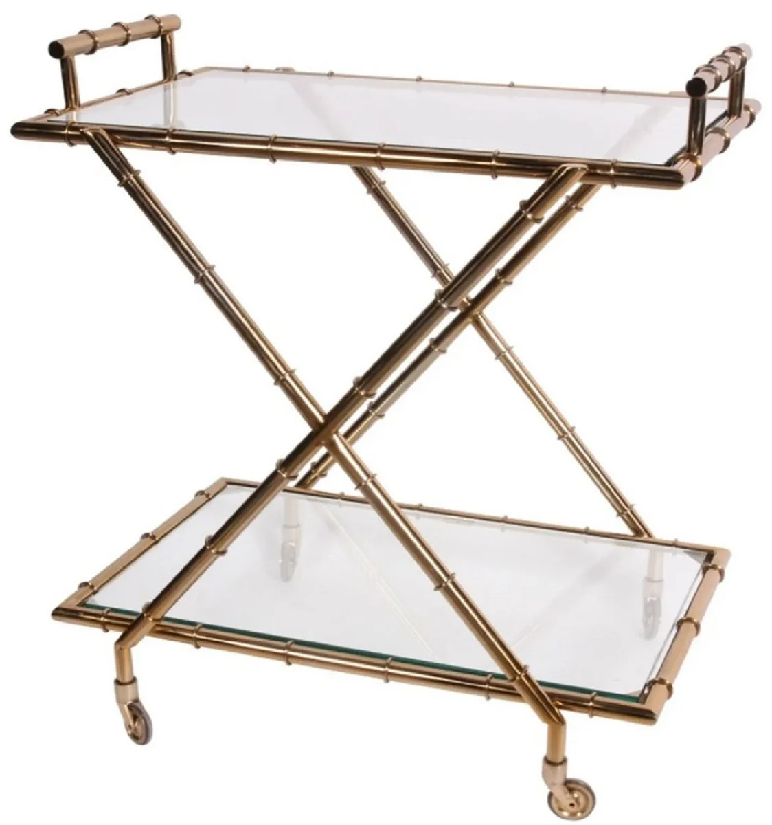 Casa Padrino carrito de servicio de lujo oro antiguo - Accesorios para hoteles y restaurantes