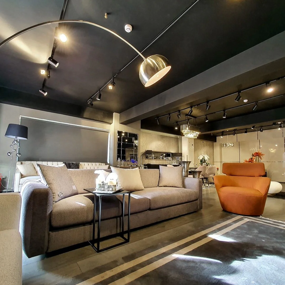 Casa Padrino sill¨®n de lujo naranja 90 x 85 x A. 97 cm - Sill¨®n de sal¨®n - Sill¨®n de hotel - Muebles de sal¨®n - Muebles de hotel - Muebles de lujo - Interiores de lujo