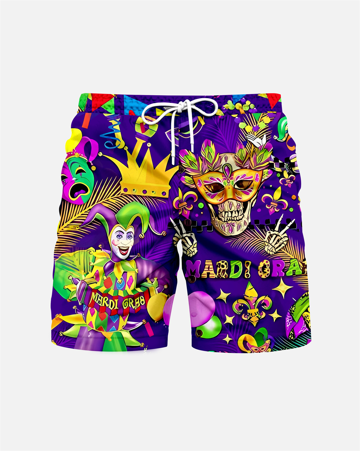 Suitmens Men's Men's Carnival Party Hawaiian Vacation Print Three-Piece Set 037