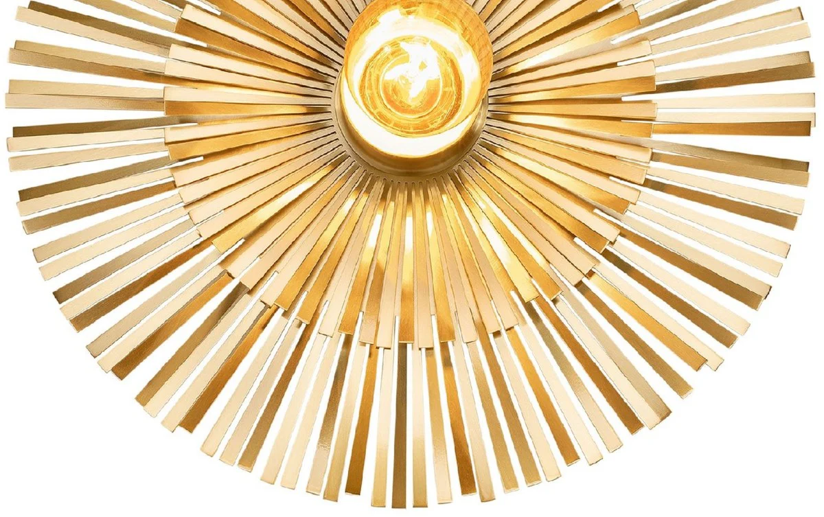 Casa Padrino lámpara de pared de lujo Ø 36 cm - Lámpara de pared redonda de latón - Lámpara de Pared para Hotel y Restaurante - Colección de Lujo