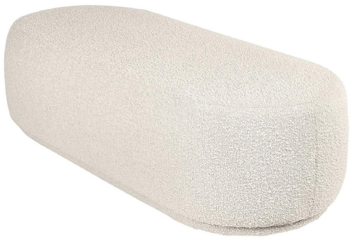 Casa Padrino banco de lujo crema 137,5 x 56,5 x A. 38 cm - Banco de sal¨®n tapizado - Muebles de Sala de Estar - Muebles de Hotel - Colecci¨®n de Lujo