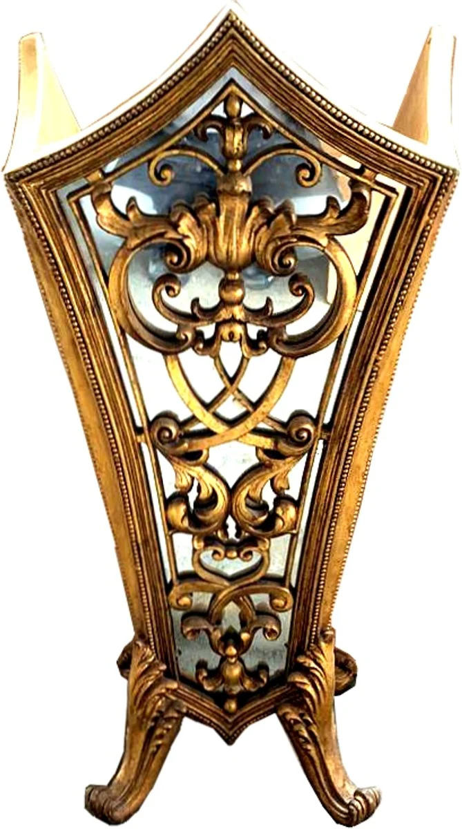 Paragüero de lujo barroco sólido Casa Padrino dorado con vidrio espejo - Colección de lujo del interior del hotel - Edición limitada