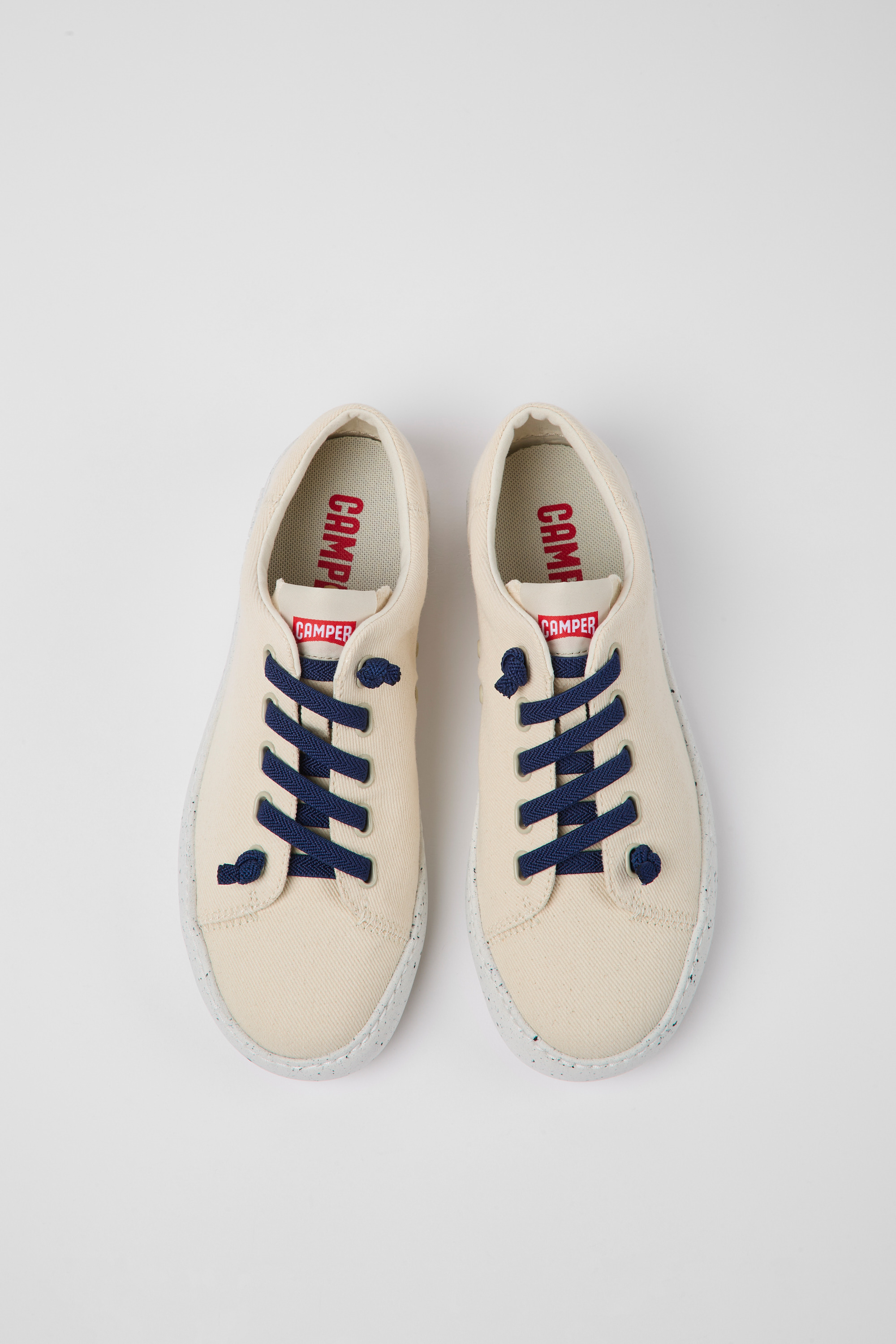 Peu Touring - Beige textile sneakers for women