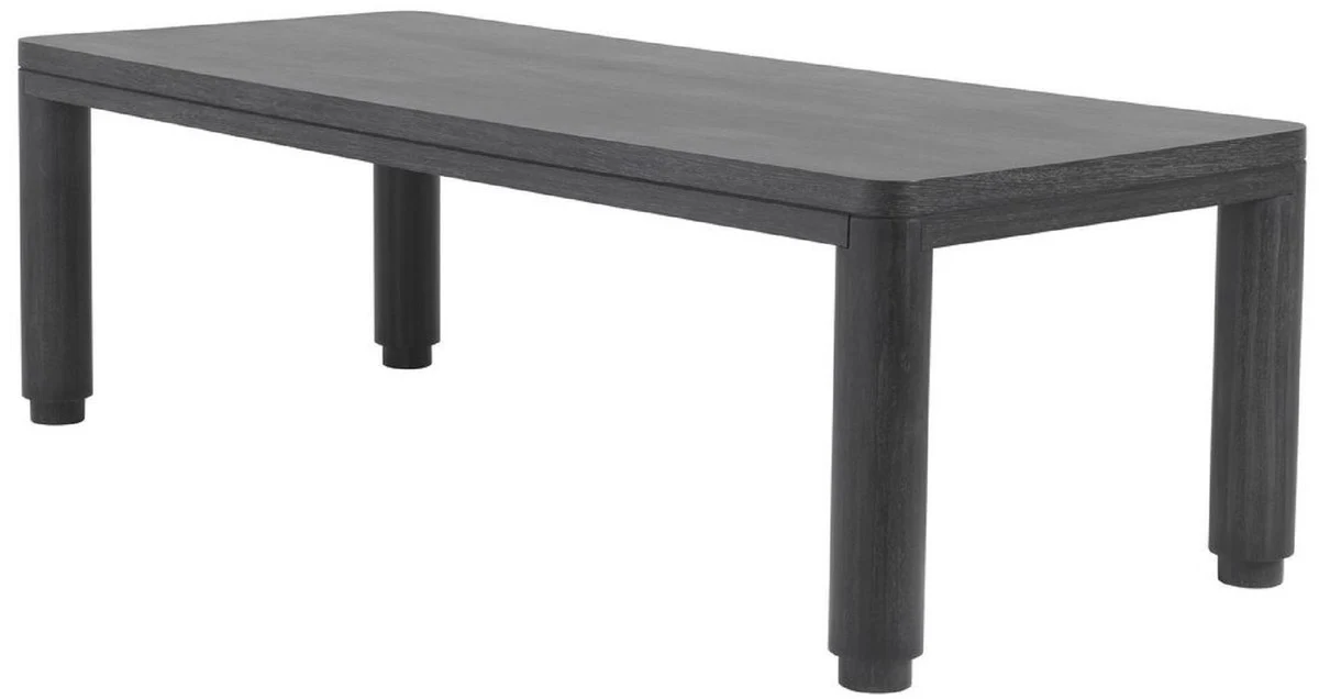 Casa Padrino mesa de comedor de lujo gris antracita 240 x 100 x A. 76 cm - Mesa de cocina de madera maciza - Mesa de comedor rectangular - Muebles de comedor de lujo