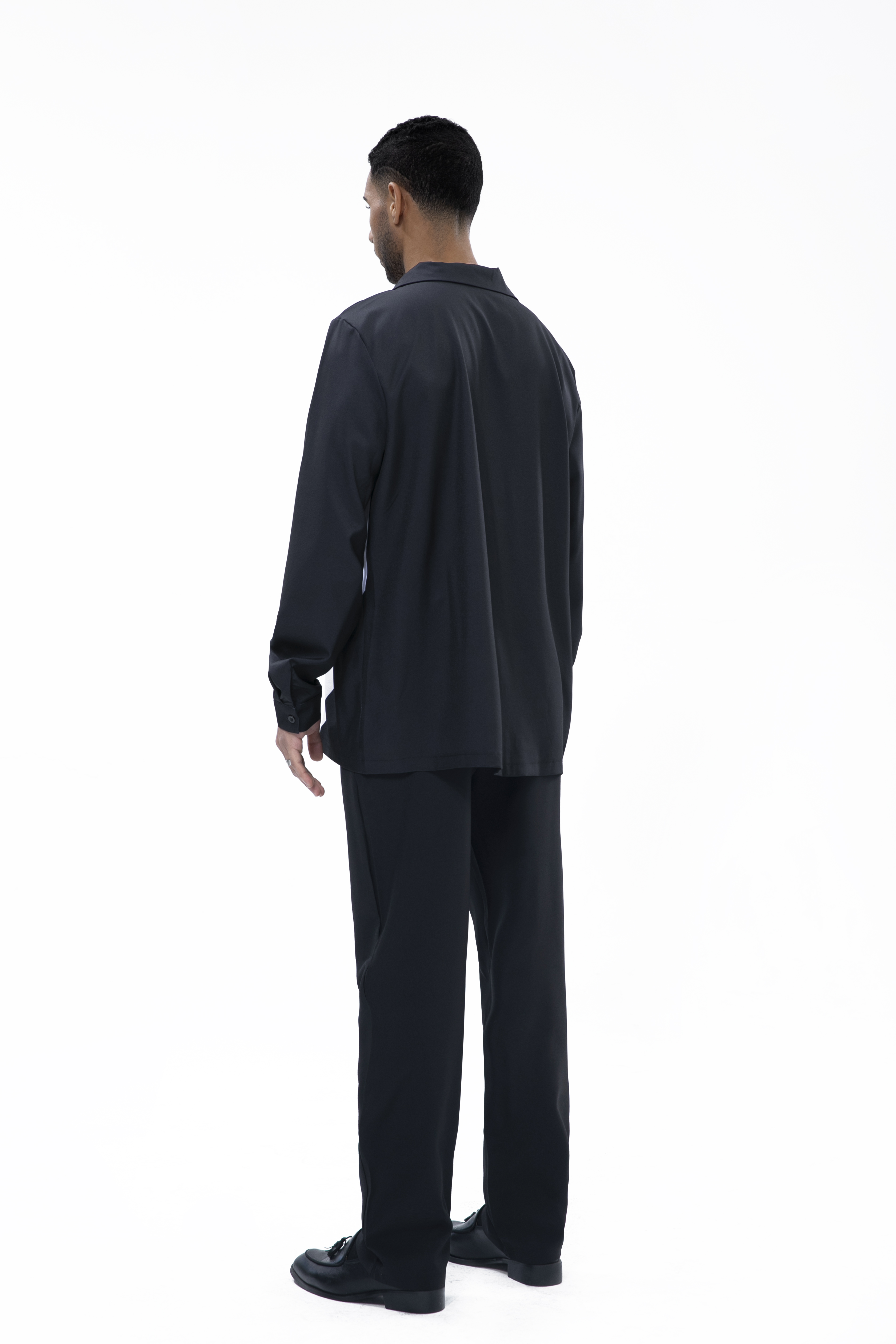 Suitmens Black Walking Suit 2 Piece Long Sleeve Set