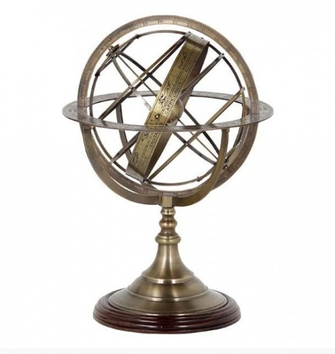 Casa Padrino luxury bookends globe brass finish Height: 52 cm - Bookend - Luxury Collection - Art Deco