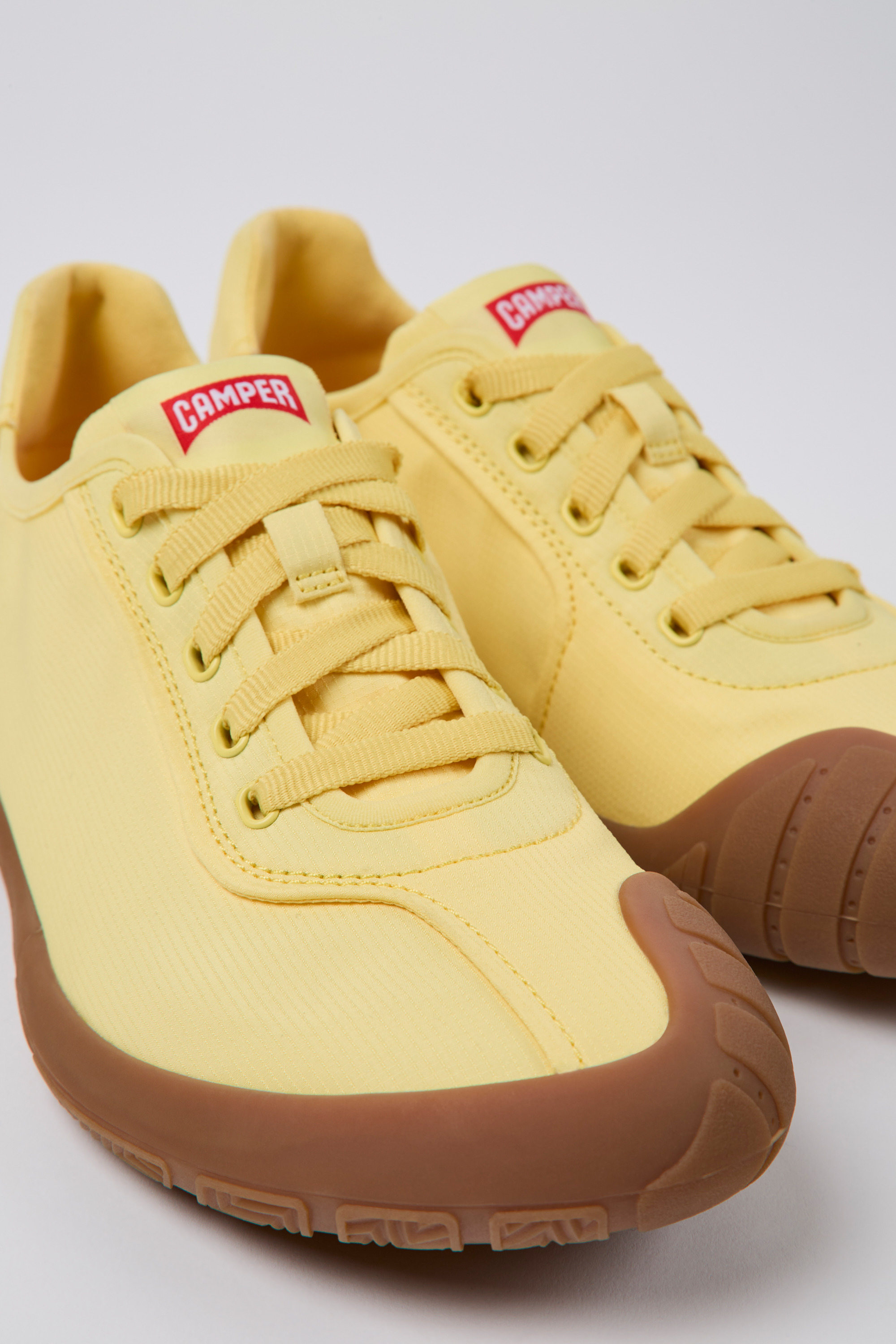 Path - Yellow textile sneakers for women