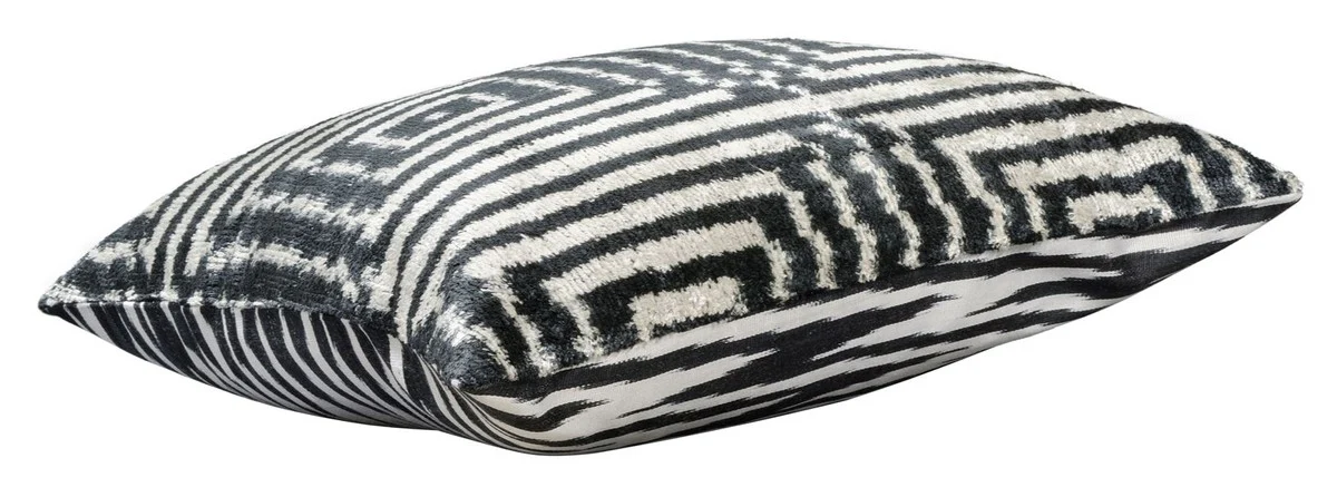 Casa Padrino coj¨ªn de lujo mod2 negro / blanco 40 x 40 cm - Accesorios de Decoraci¨®n de la Sala de Estar