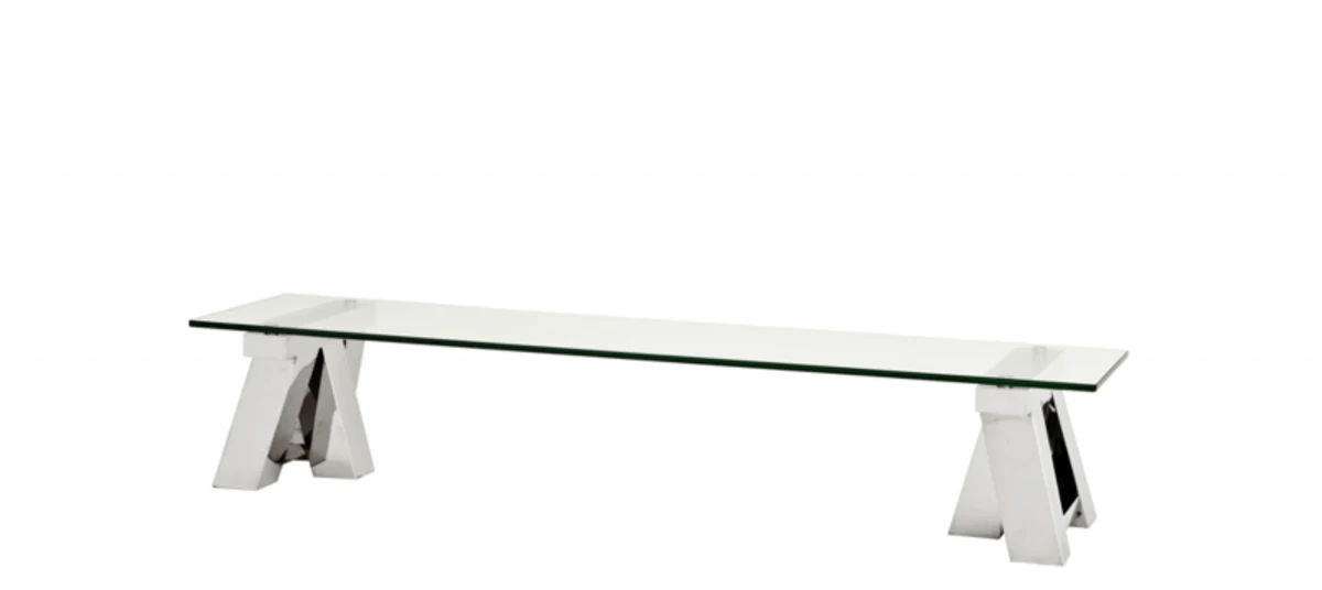 Casa Padrino Art Deco luxury coffee table 190 x 45 x H. 36 cm - living room coffee table - Living Room Table Furniture