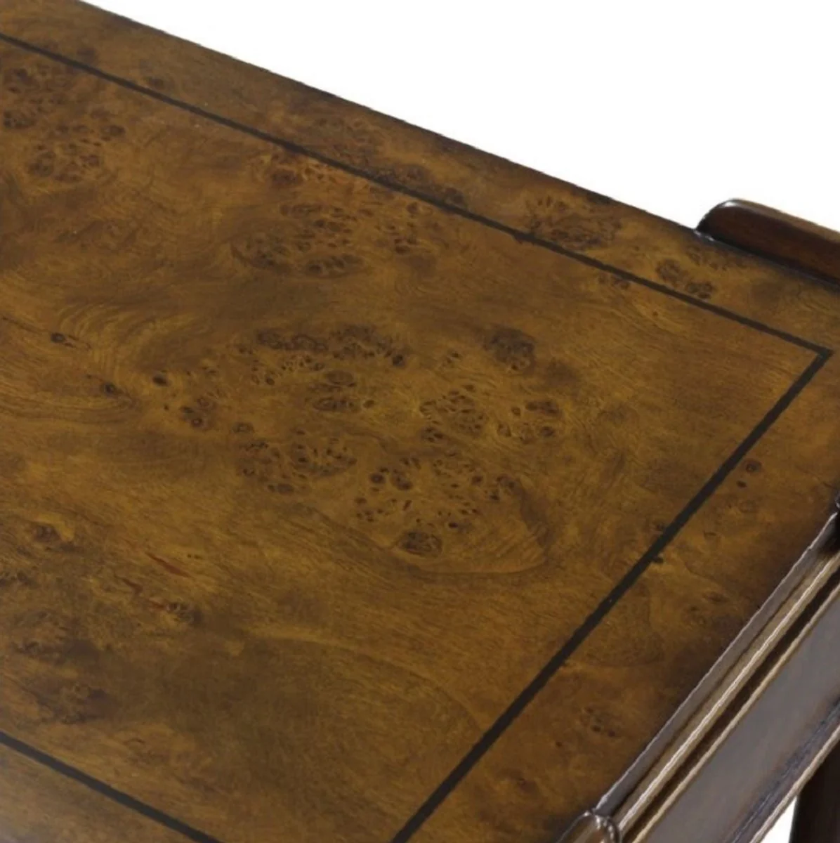 Casa Padrino consola art nouveau de lujo marr¨®n / marr¨®n oscuro 152 x 46 x H. 79 cm - Mesa Consola con 2 Cajones y Rollos