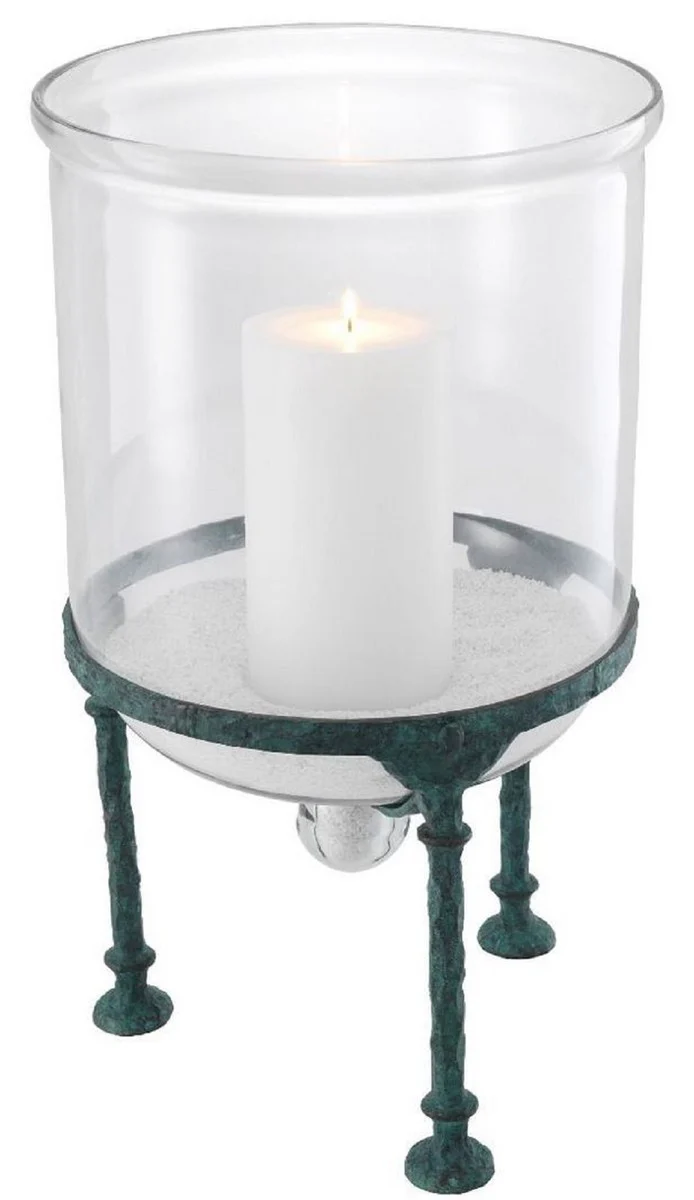 Casa Padrino portavela de lujo negro degradado Ø 28,5 x H. 50 cm - Accesorios de Lujo