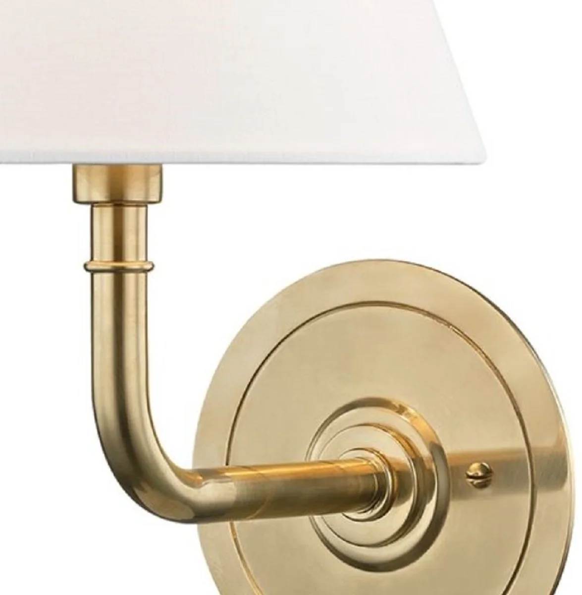 Casa Padrino lámpara de pared de lujo latón antiguo / blanco 20,3 x 24,1 x H. 28,6 cm - Lámpara de Pared para Hoteles y Restaurantes