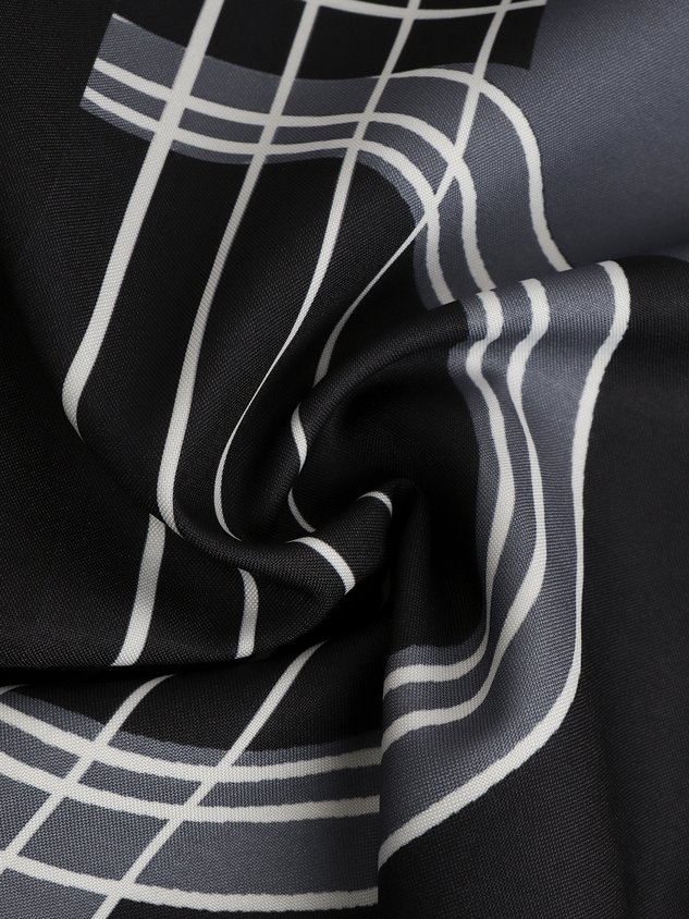 Mens Music Guitar Print Front Buttons Lapel Chest Pocket Loose Casual Hawaiian Shirt