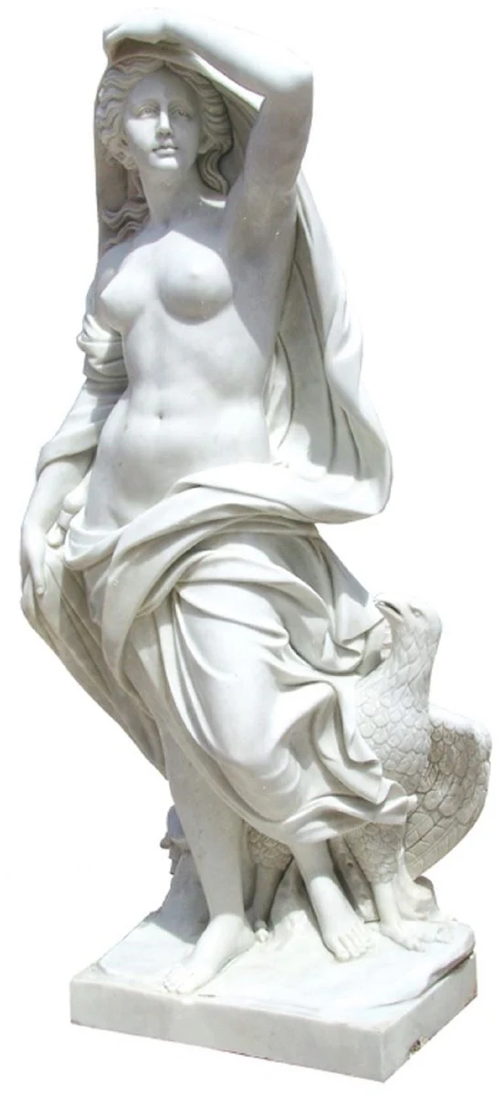 Casa Padrino escultura decorativa de jard¨ªn de m¨¢rmol Art Nouveau mujer con ¨¢guila gris A. 180 cm