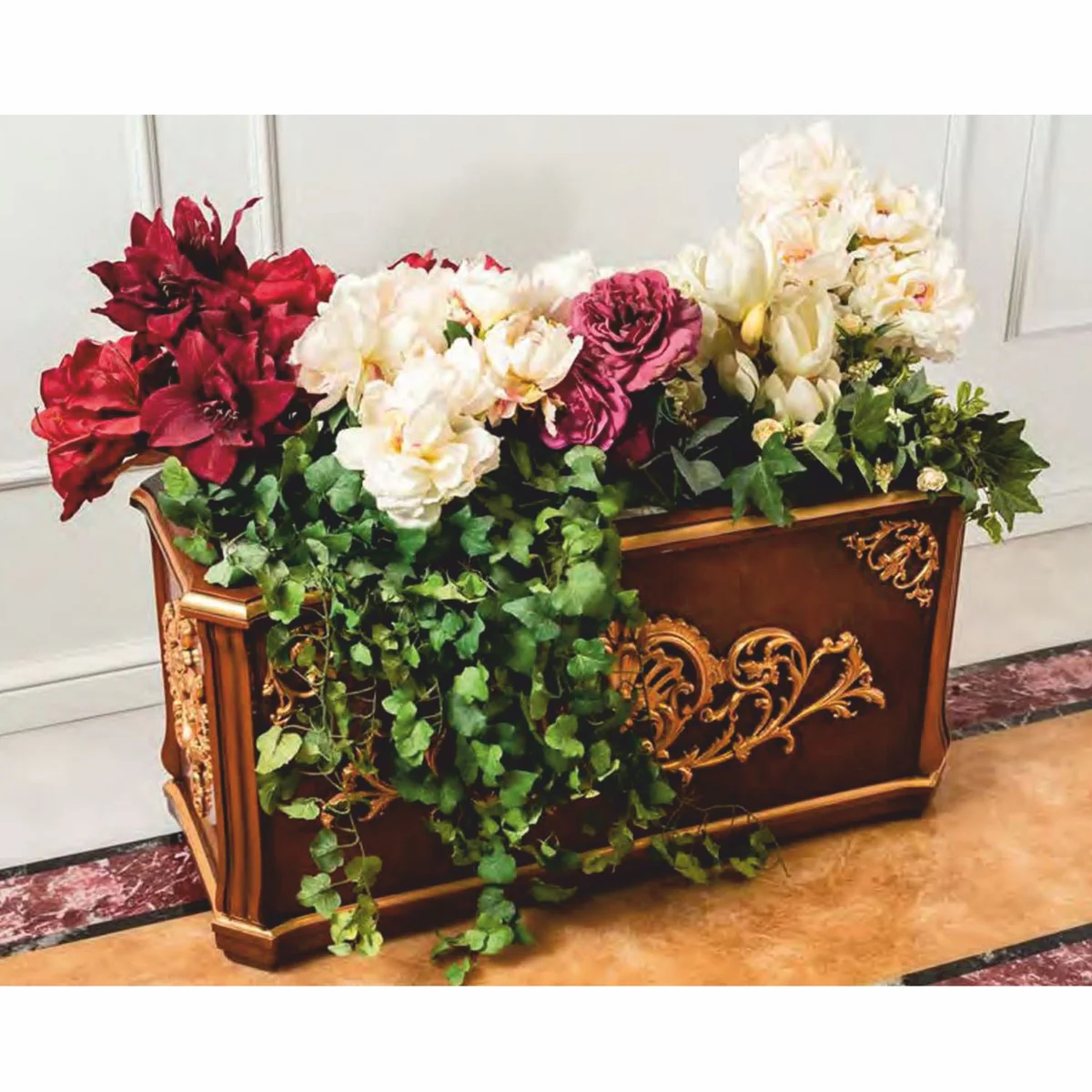 Casa Padrino maceta barroco de lujo marr¨®n / oro 125 cm - Hecho en Italia