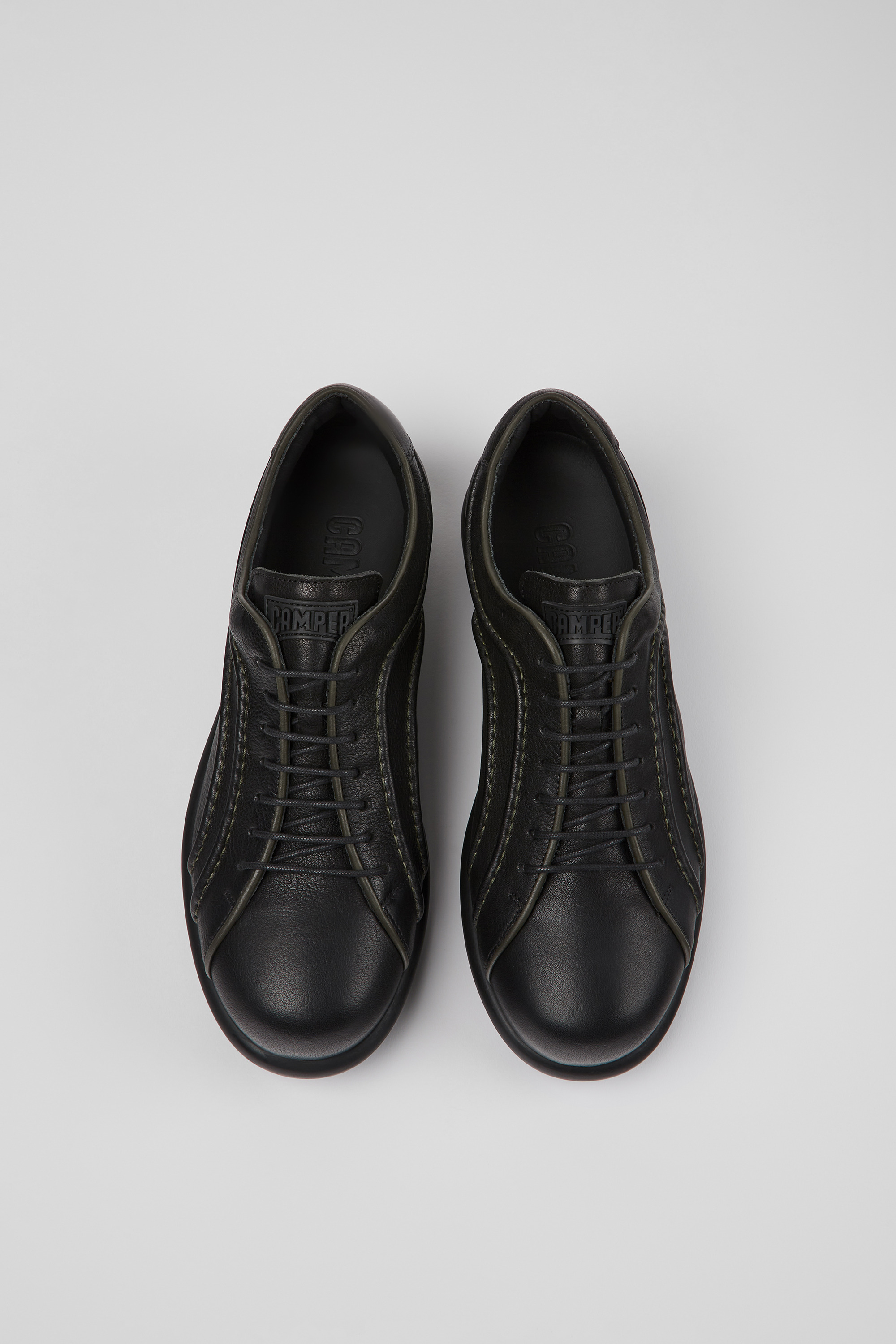 Pelotas - Black vegetable tanned leather  shoes for men