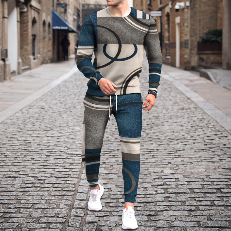 Men's Casual Personality Print Suit 001