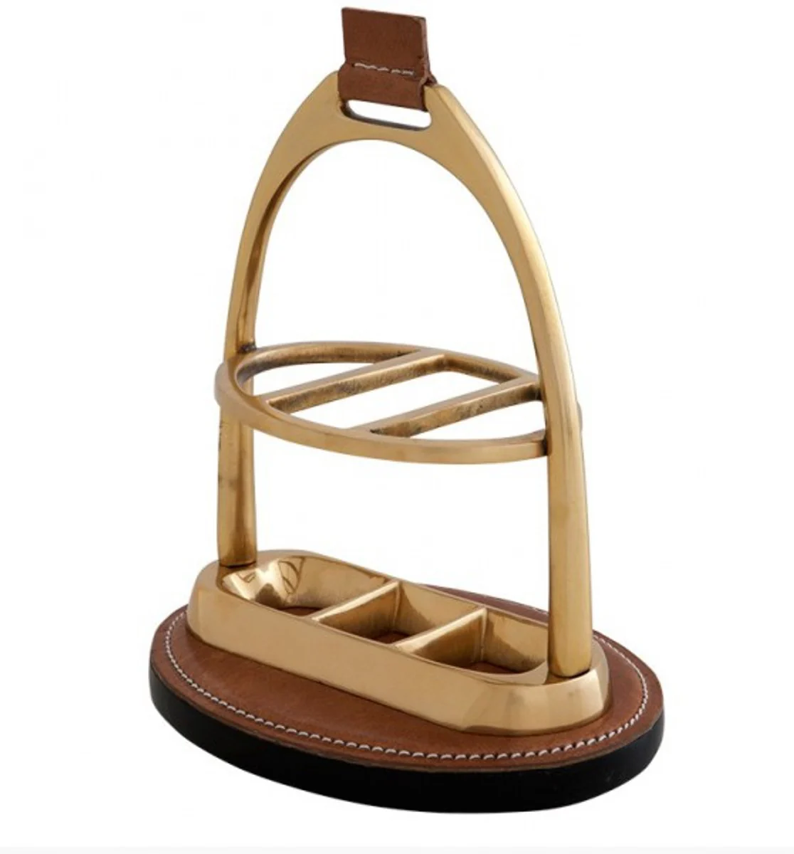 Casa Padrino Luxury Desk Set: Letter Rack and Kulist?nder from brown genuine leather Pen stand - Card Stands