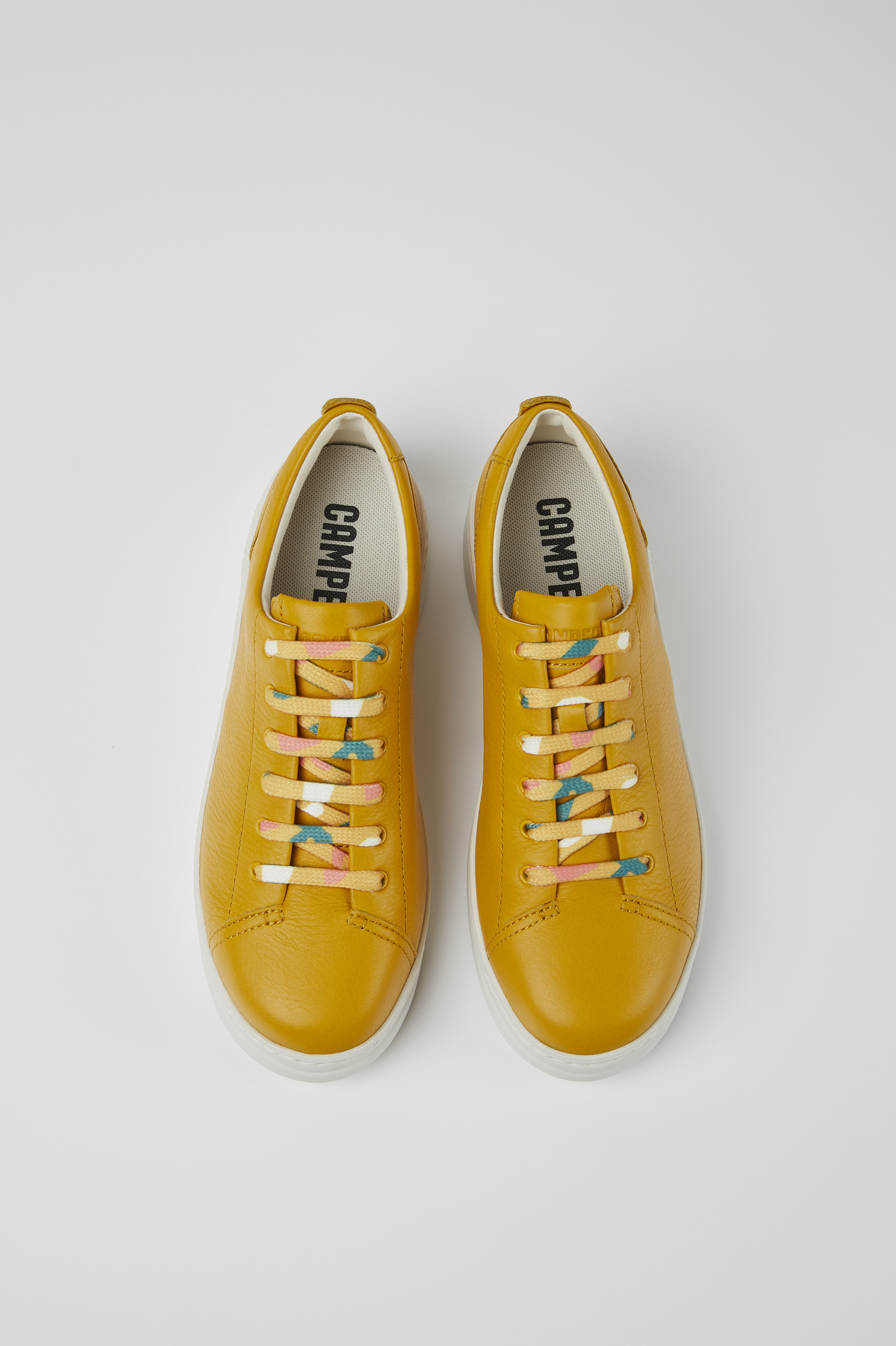 Runner Up - Yellow leather sneakers for women