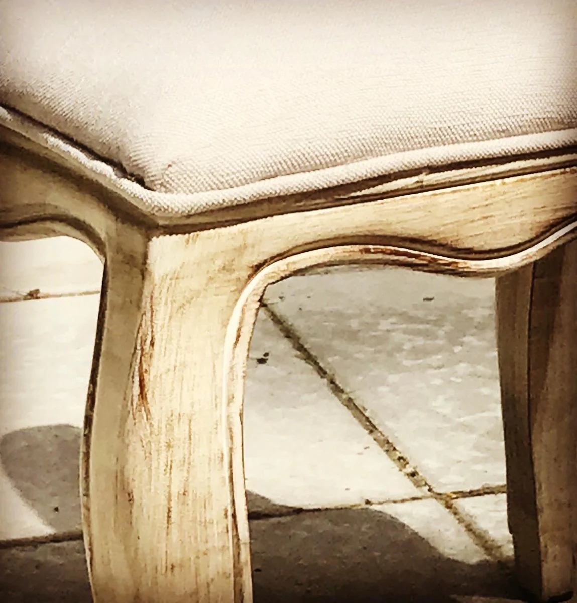 Casa Padrino silla de comedor barroca de lujo crema de castillo con mango de le¨®n de lat¨®n - muebles restaurante hotel - muebles de castillo