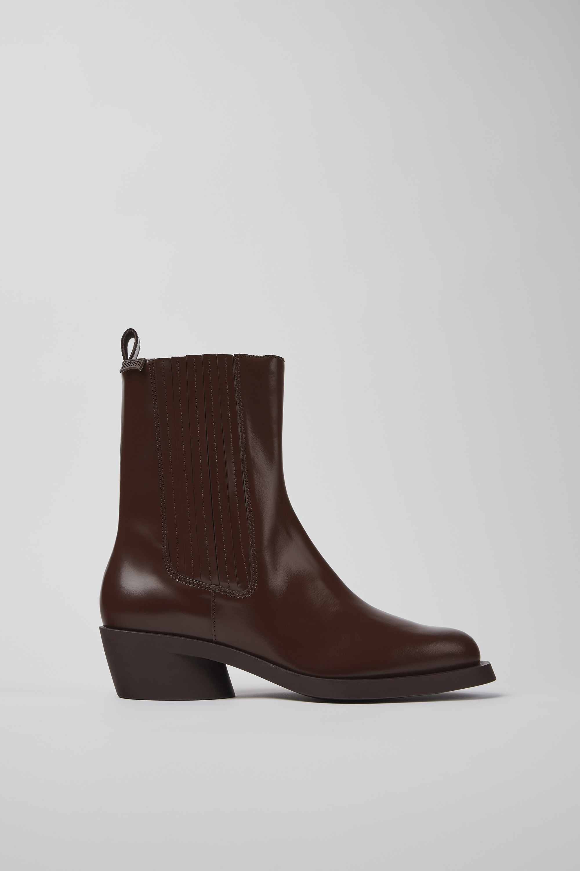 Bonnie - Burgundy leather boots for women