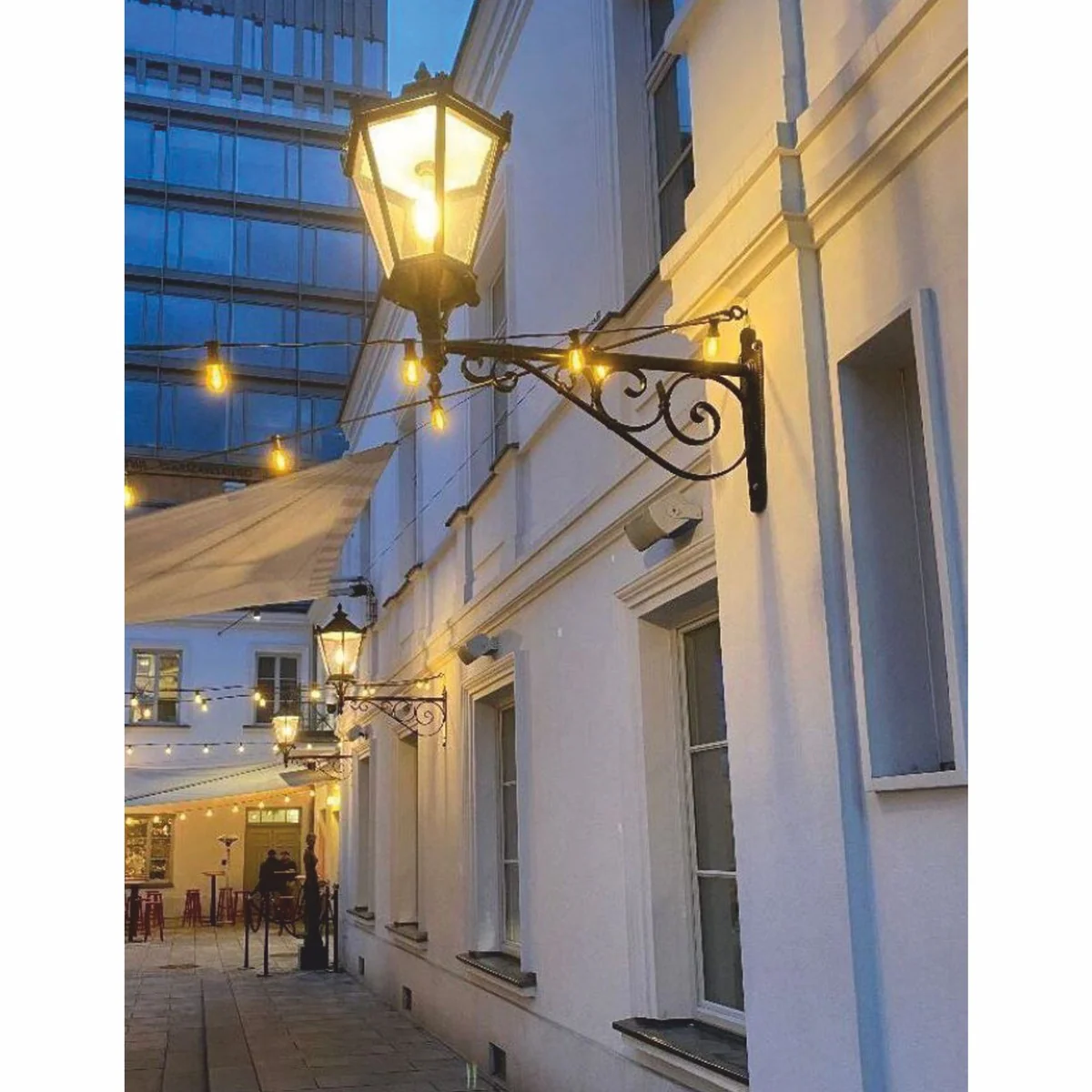 Casa Padrino l¨¢mpara de pared de exteriores barroco negro A. 135,5 cm - Iluminaci¨®n exterior