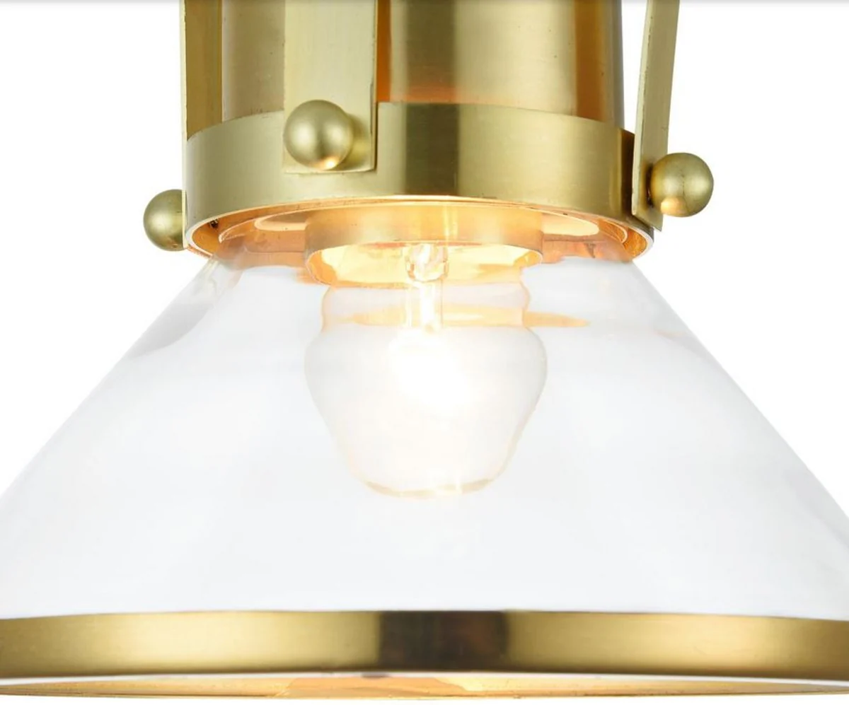 Casa Padrino lámpara colgante / luz colgante de lujo latón colores Ø 18,5 x H. 23 cm - Luces y Lámparas