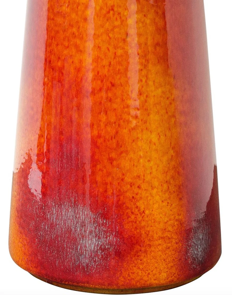 Casa Padrino l¨¢mpara de mesa de cer¨¢mica de lujo naranja / oro 45 x H. 117 cm - Calidad de Lujo