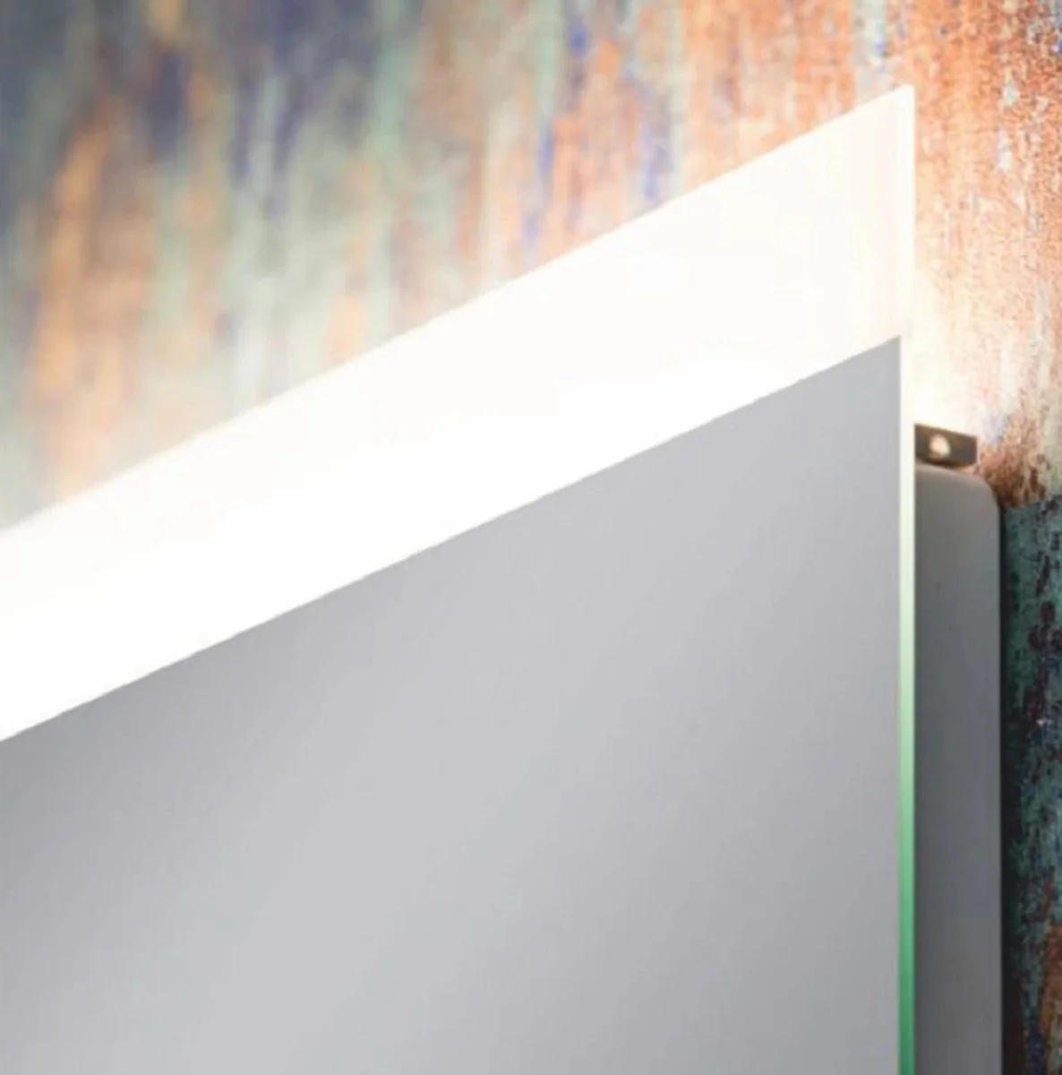 Casa Padrino espejo de baño de lujo 120 x 4 x A. 50 cm - Espejo de pared con retroiluminación LED - Muebles de baño - Accesorios de baño - Muebles de lujo