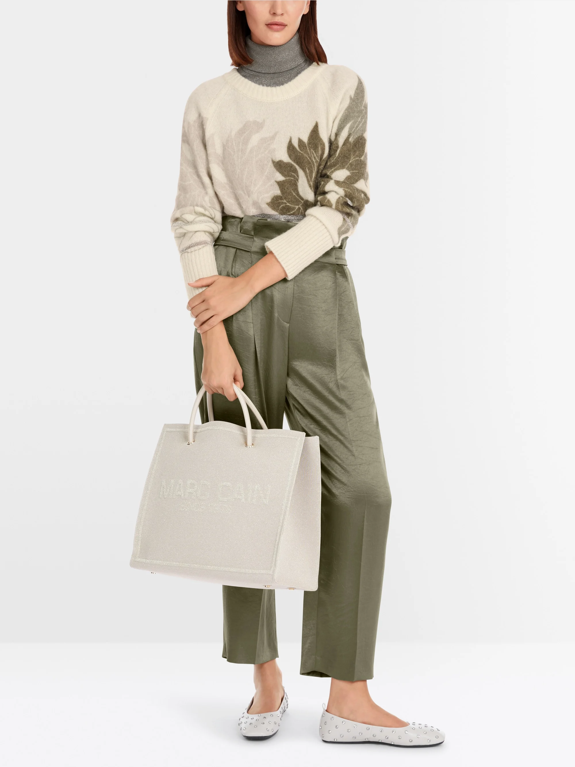 Marc-Cain Knitted in Germany: pullover with lurex