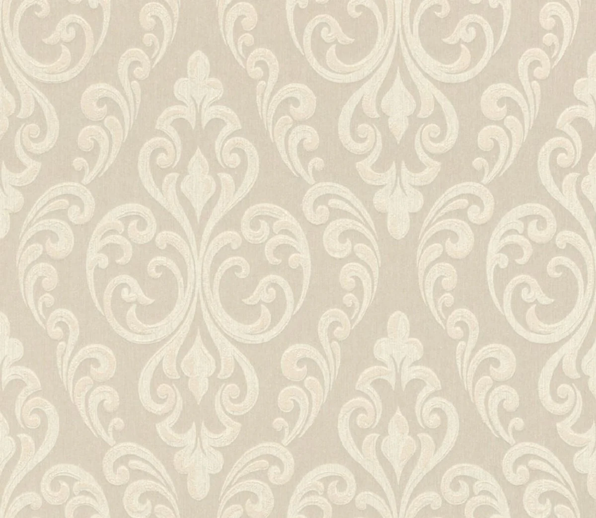Casa Padrino papel pintado textil barroco crema / beige 10,05 x 0,53 m - Papel Tapiz de Alta Calidad para la Sala de Estar